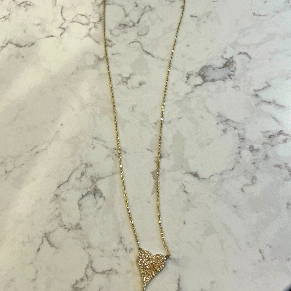 Gold plated heart necklace